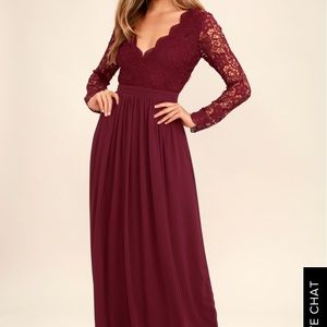 Lulu’s Awaken My Love Burgundy Dress